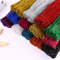 Factory sale 30cm Party Decoration colorful tinsel craft pipe cleaner glitter chenille stem for art